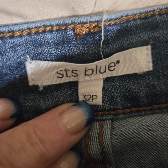 STS Mandy Boot Cut Flare Bottom Blue Women's Denim Petite Jeans - Picture 9 of 10